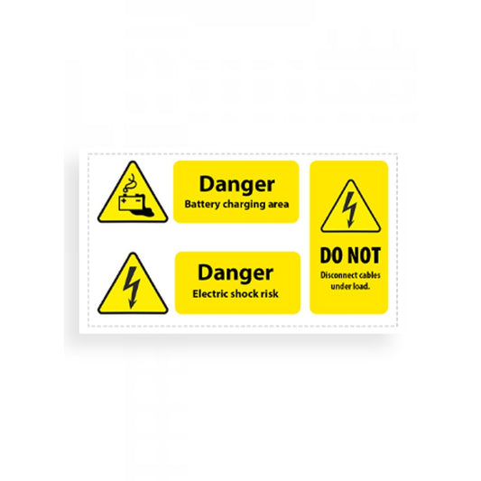 Customark Ltd Battery Hazard label Li-ion ( 230mm * 90mm )