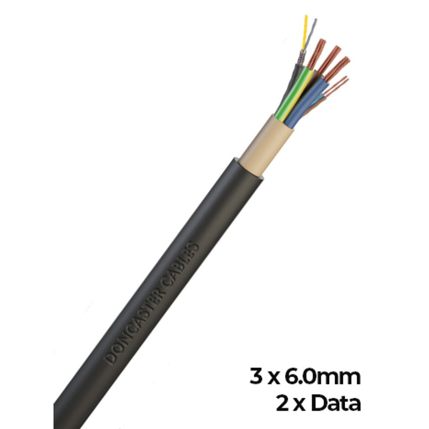 Doncaster Cables Powerwall Connect - AIO Cable Solution PW3 - 25m - 3 x 6.0mm - 2 x DATA