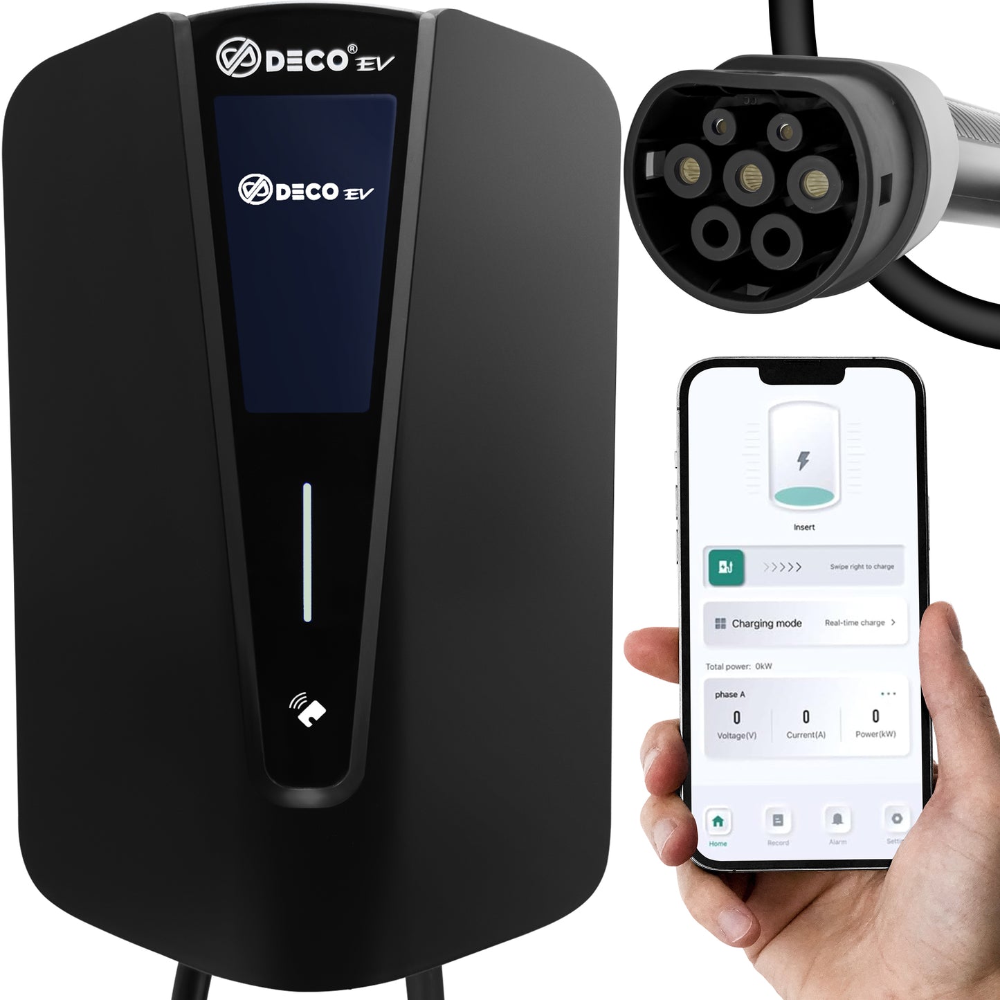 DecoEV Tempest Super Fast 7.4kW EV Charger for Type 2 Cars