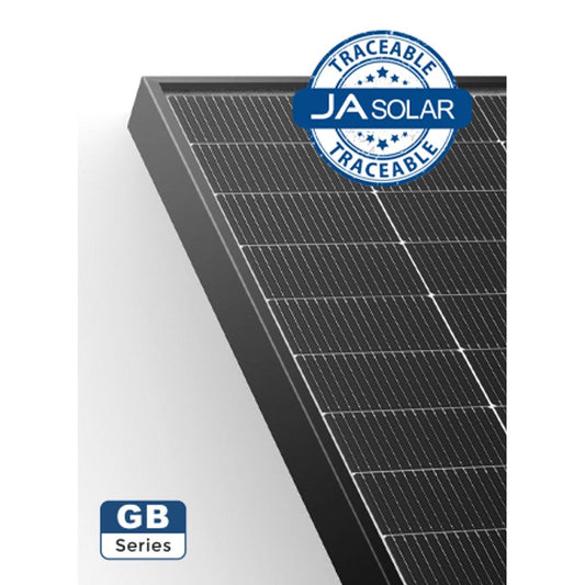 JA Solar 435W N-type Bifacial Double Glass Mono GB Traceable Black Frame with MC4 connectors