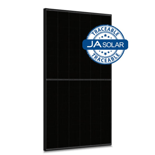 JA Solar 500W N-type Bifacial Double Glass Mono LB Traceable All Black with MC4 connectors