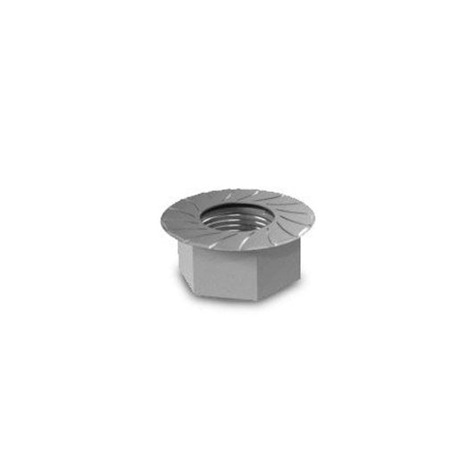 K2 Hexagon flange nut with serration. Screw thread: M8