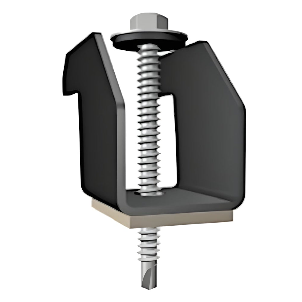S4 Mounting System S4 Single Clamp BLACK with EPDM 2.5 mm (H30) + EPDM 1.7 mm