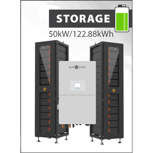 Sunsynk 50kW 3PH Hybrid Inverter with 122.88kWh Battery