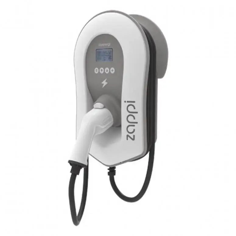 Zappi Single Phase EV Charge Point 7kW Type 2 Tethered White