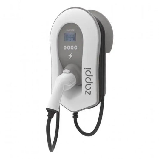 Zappi Single Phase EV Charge Point 7kW Type 2 Tethered White