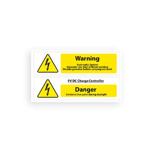 Customark Ltd Battery Hazard label ( 160mm*44mm x2 )