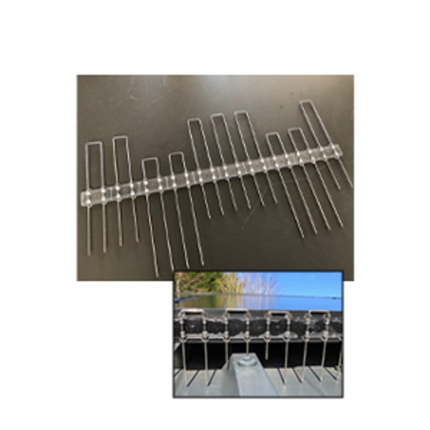Enviroguard Solar Shield silver stainless-steel downward spike bird guard
