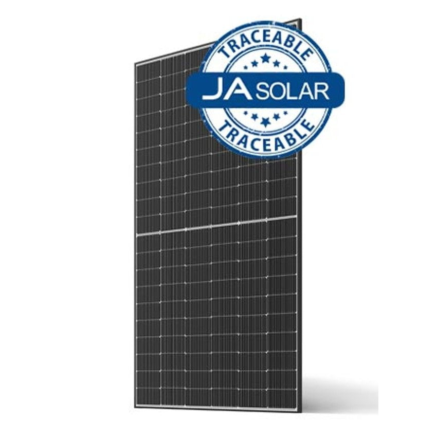 JA Solar 530W N-type Bifacial Double Glass LB Traceable Black Frame MC4