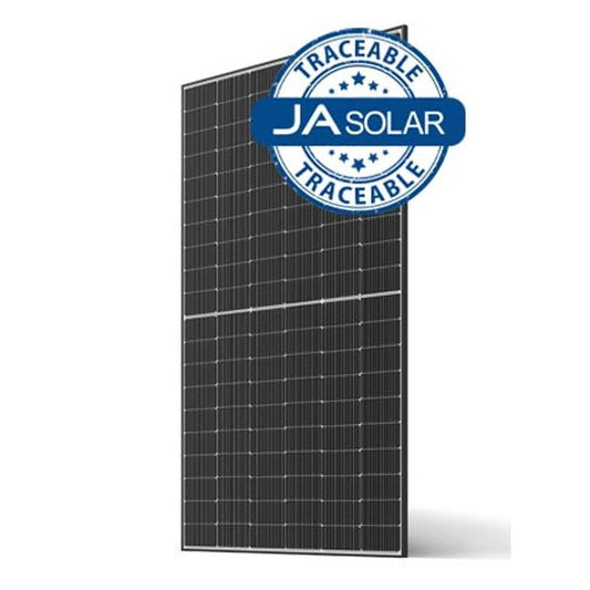 JA Solar 530W N-type Bifacial Double Glass LB Traceable Black Frame MC4