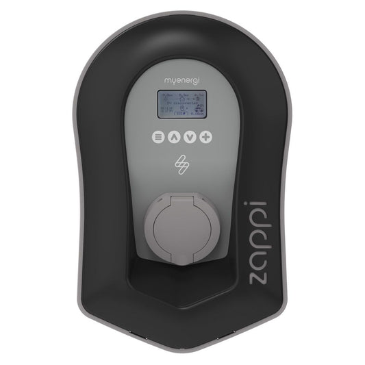 Zappi Single Phase EV Charge Point 7kW Type 2 Untethered Black